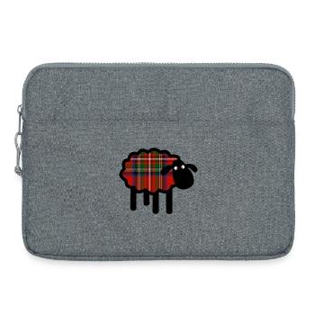 Cute tartan sheep - Laptop bag 15" - heather grey - Front