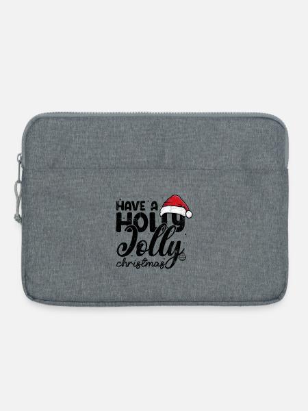 Weihnachtsmannmütze Minimale Grafik - Laptoptasche 15" - Grau meliert