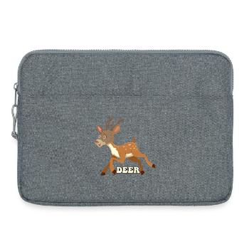 Skurriler Hirsch-Sprint - Laptoptasche 15" - Grau meliert - Vorne