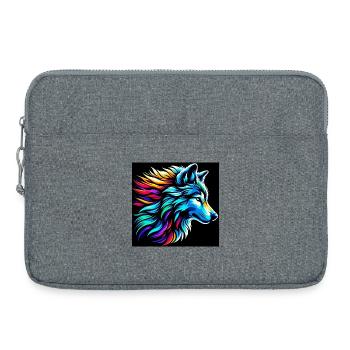 Loup - Sacoche pour ordinateur portable 15 pouces - gris chiné - Devant