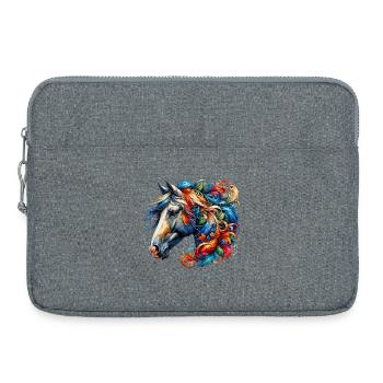 Horse - Laptop bag 15" - heather grey - Front