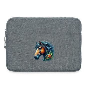 Horse - Laptop bag 15" - heather grey - Front