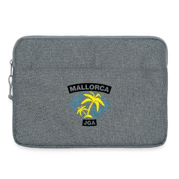 Majorque – Enterrement de vie de garçon sous les palmiers - Sacoche pour ordinateur portable 15 pouces - gris chiné - Devant