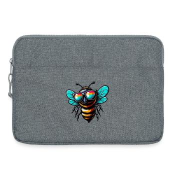 Abeille - Sacoche pour ordinateur portable 15 pouces - gris chiné - Devant