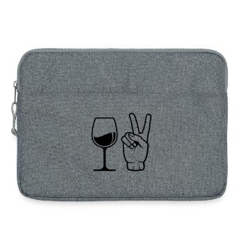 Wein bestellen - Laptoptasche 15" - Grau meliert - Vorne