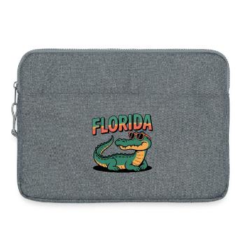 Florida Alligator - Laptop bag 15" - heather grey - Front