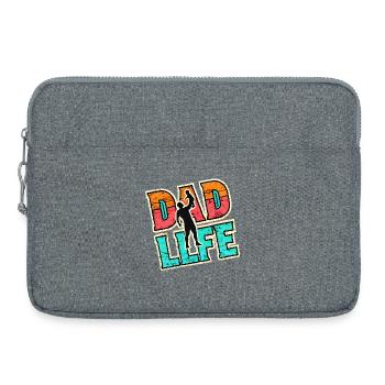 Papa Leben, Vaters Geschenk - Laptoptasche 15" - Grau meliert - Vorne