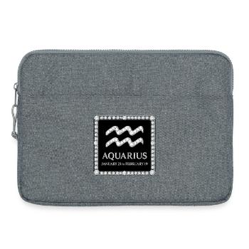 Signe du zodiaque Verseau - Sacoche pour ordinateur portable 15 pouces - gris chiné - Devant