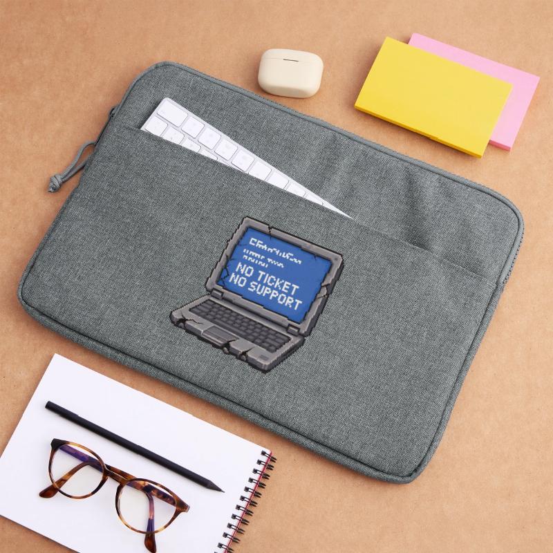 Pas de ticket, pas de support Admin IT Spruch Sacoche pour ordinateur portable 15 pouces