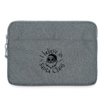 Je crois au Père Noël - Sacoche pour ordinateur portable 15 pouces - gris chiné - Devant