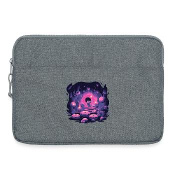 Neon Mouse Cave with Donuts - Laptop bag 15" - heather grey - Front