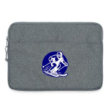 Ski Sport Logo - Sacoche pour ordinateur portable 15 pouces - gris chiné - Devant