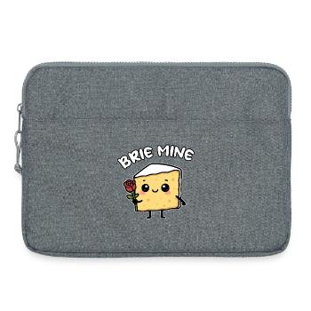 Cheese Rose Love Cheese Corner Brie Cheese Brie Mine - Laptop bag 15" - heather grey - Front