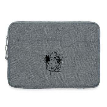 Motocross motif with recognition value - Laptop bag 15" - heather grey - Front