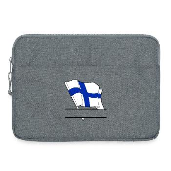 FINLANDE – Espace de noms - Sacoche pour ordinateur portable 15 pouces - gris chiné - Devant