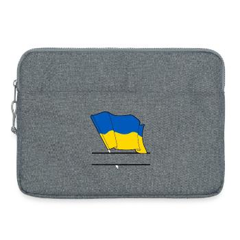 UKRAINE – Espace de noms - Sacoche pour ordinateur portable 15 pouces - gris chiné - Devant