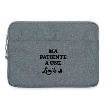 Mein Patient hat eine Grenze - Laptoptasche 15" - Grau meliert - Vorne