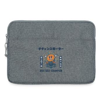 Disc-Golf-Champion lustiges Disc-Golfer-Design - Laptoptasche 15" - Grau meliert - Vorne