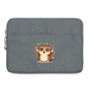 Fête du jubilé du chaton câlin - Sacoche pour ordinateur portable 15 pouces - gris chiné - Devant