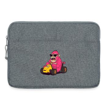 Kart Singe Rose - Sacoche pour ordinateur portable 15 pouces - gris chiné - Devant