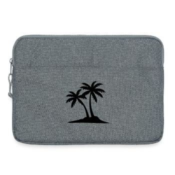 Island Palm Tree Icon - Laptop bag 15" - heather grey - Front
