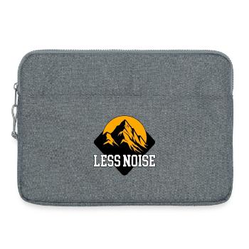 Less Noise | Minimalist outdoor graphic - Laptop bag 15" - heather grey - Front