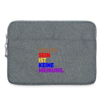 Being Tan Is Not an Opinion - Antifa Tee - Laptop bag 15" - heather grey - Front