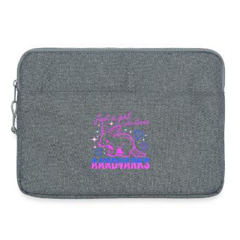 Just a Girl Loves Aardvarks Neon - Laptop bag 15" - heather grey - Front