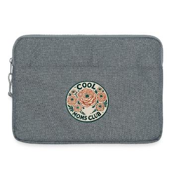 Cool Moms Club Blumenabzeichen - Laptoptasche 15" - Grau meliert - Vorne