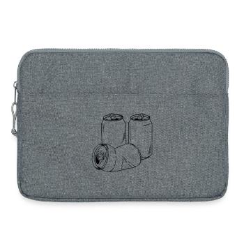 Can as a motif for sayings and beer fans - Laptop bag 15" - heather grey - Front