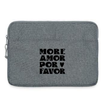More Amor por favor - Laptop bag 15" - heather grey - Front