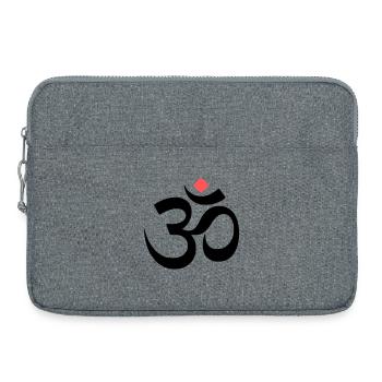 om sign yoga meditation - Laptop bag 15" - heather grey - Front