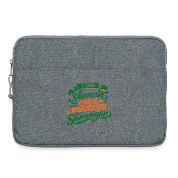 Prêt devant les bêtises | La Saint-Patrick - Sacoche pour ordinateur portable 15 pouces - gris chiné - Devant
