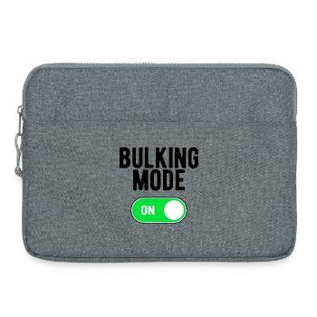 Bulking Mode On Fun Gym Fitness - Laptop bag 15" - heather grey - Front