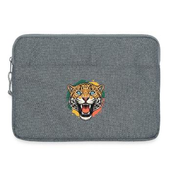 Jaguar head in color splash style - Laptop bag 15" - heather grey - Front