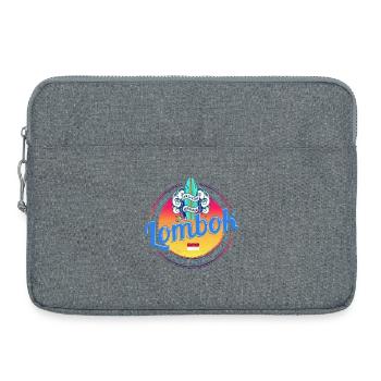 Lombok Sunset Retro Surfboard Indonesia - Laptop bag 15" - heather grey - Front