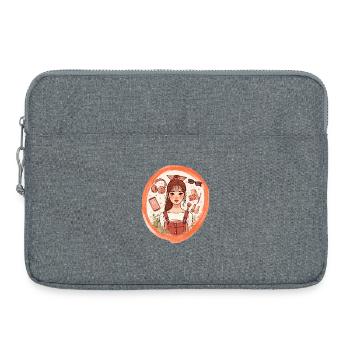 Teenager und ihr Lebensstil - Laptoptasche 15" - Grau meliert - Vorne