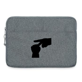 T-shirt Art Minimaliste - Human Touch Hand - Sacoche pour ordinateur portable 15 pouces - gris chiné - Devant