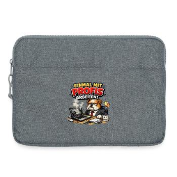 Einmal mit Profis arbeiten - Laptoptasche 15" - Grau meliert - Vorne