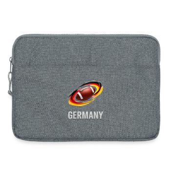 Graphique du tourbillon de football allemand - Sacoche pour ordinateur portable 15 pouces - gris chiné - Devant
