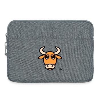 Stier groß - Laptoptasche 15" - Grau meliert - Vorne