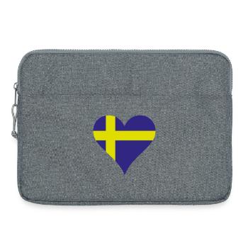 Heart and Cross Icon - Laptop bag 15" - heather grey - Front