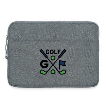 Golfschläger Golfsport Golfclub Herrenausflug - Laptoptasche 15" - Grau meliert - Vorne