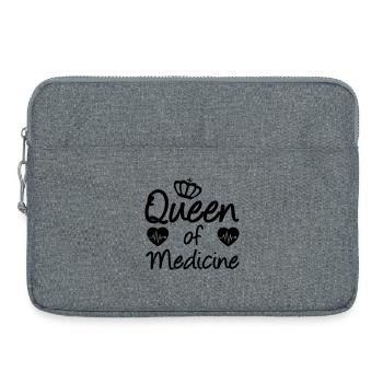 Reine de la médecine Médecine, Dicton, Cadeau - Sacoche pour ordinateur portable 15 pouces - gris chiné - Devant