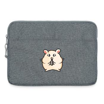Conception de hamster - Sacoche pour ordinateur portable 15 pouces - gris chiné - Devant