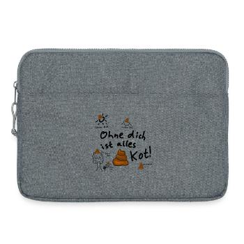 Liebe Du bist mir wichtig - Laptoptasche 15" - Grau meliert - Vorne