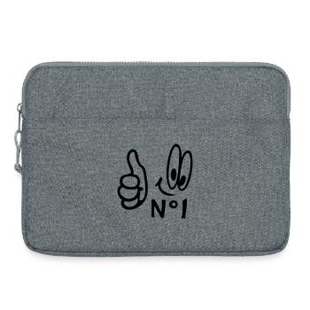 Number One, Comic - Sacoche pour ordinateur portable 15 pouces - gris chiné - Devant