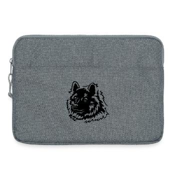 Eurasier Kopf - Laptoptasche 15" - Grau meliert - Vorne
