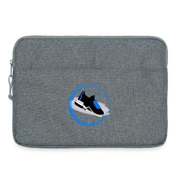 Sneaker Splash in a circle - Laptop bag 15" - heather grey - Front