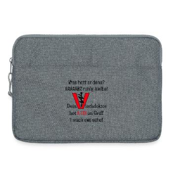 Lustiger Tierarzt Spruch Veterinär Mundart - Laptoptasche 15" - Grau meliert - Vorne